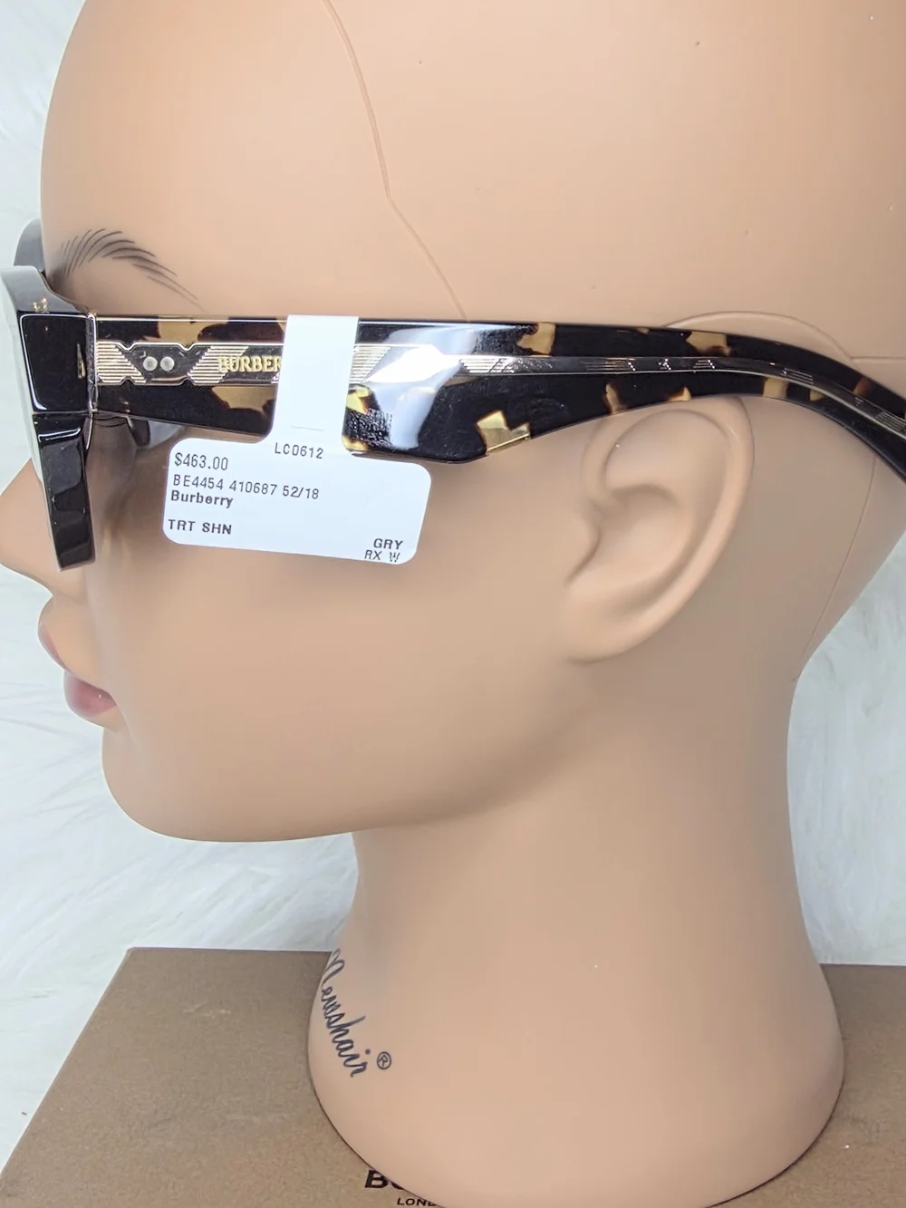 Burberry Tortoise Shell/Havana Gold Sunglasses Dark Gray Lenses NWT Retail $463 - Picture 3 of 10